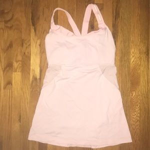 Pink Lulu lemon crossed tank top